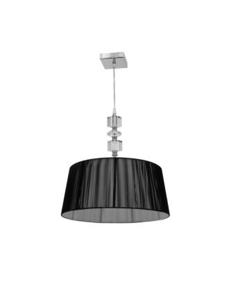 Colgante Belen Cromo/hilo Negro 2xe27 Regx45x45cm
