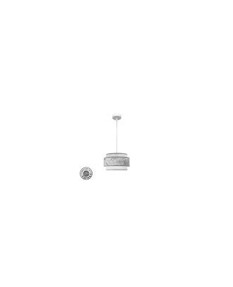 Colgante 3p Camerun 1xe27 Blanco/gris Regx30x30cm