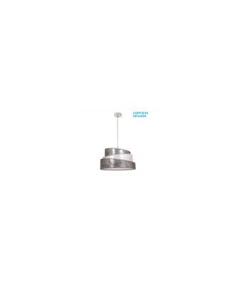 Colgante Colonia Cromo/plata-blanco 3xe27 Regx40x40 Cm