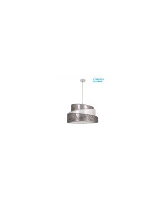 Colgante Colonia Cromo/plata-blanco 3xe27 Regx50x50 Cm