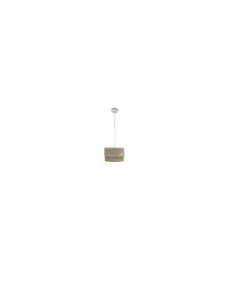 Colgante Ekaterina 1xe27 Blanco/saco Regx30x30 Cm Con Pasamaneria