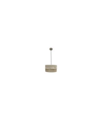 Colgante Ekaterina 1xe27 Cuero/saco Regx40x40 Cm Con Pasamaneria