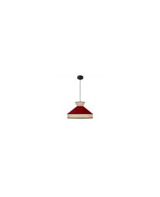 Colgante Fabrizio 1xe27 Natural/rojo Regx40x40 Cm