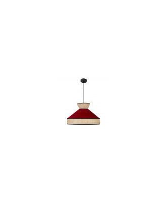 Colgante Fabrizio 1xe27 Natural/rojo Regx50x50 Cm