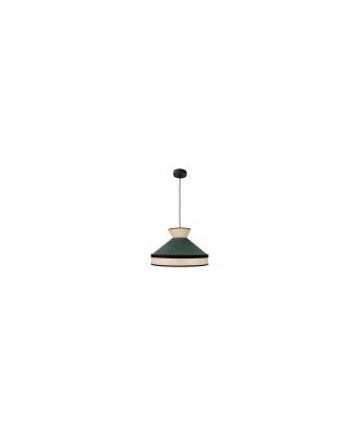 Colgante Fabrizio 1xe27 Natural/verde Bote Regx40x40 Cm