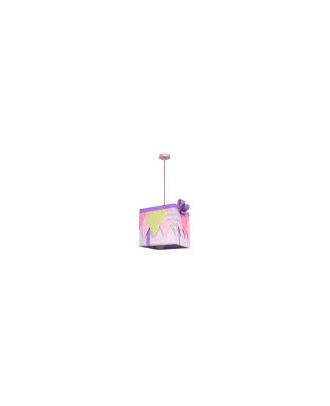 Colgante Grande Serie Regalo Lila 1xe27 30x30x30