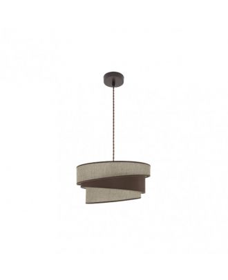 Colgante Hara 1xe27 Marron/marron Regx40x40 Cm