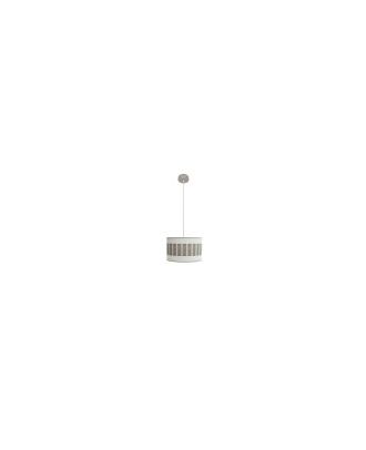 Colgante Ivanna 1xe27 Niquel/blanco-madera Gris Regx30x30 Cm