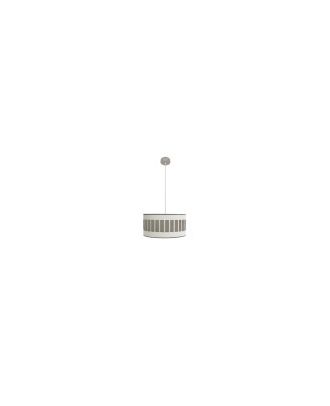 Colgante Ivanna 1xe27 Niquel/blanco-madera Gris Regx40x40 Cm