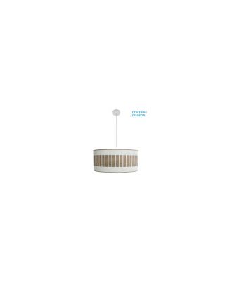 Colgante Ivanna 3xe27 Blanco/blanco-madera Clara Regx60x60 Cm