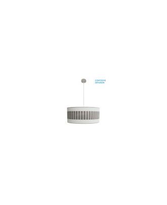 Colgante Ivanna 3xe27 Niquel/blanco-madera Gris Regx60x60 Cm