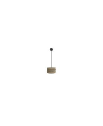 Colgante Kala 1xe27 Negro/saco Regx30x30 Cm Con Flecos