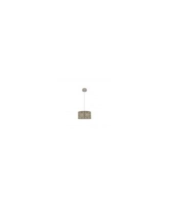 Colgante Katerina 1xe27 Niquel/madera Gris Regx30x30 cm