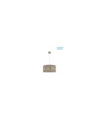 Colgante Katerina 2xe27 Niquel/madera Gris Regx50x50 cm