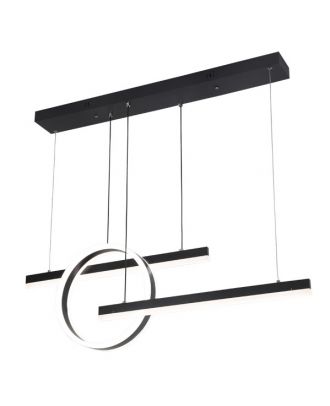 Colgante Lion Negro 61w 3000-4000-6000k Regx100x80 Cm 5185lm C/remoto Y Reg.intensidad