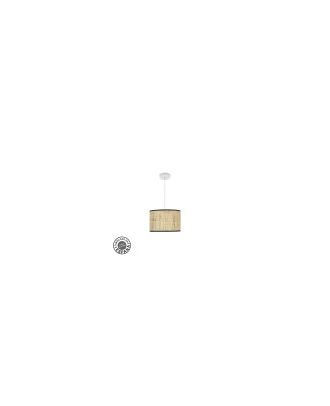 Colgante Moda 1xe27 Blanco/cañizo Oscuro Regx30x3