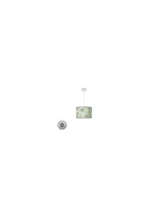Colgante Moda 1xe27 Blanco/hoja Verde Regx30x30cm