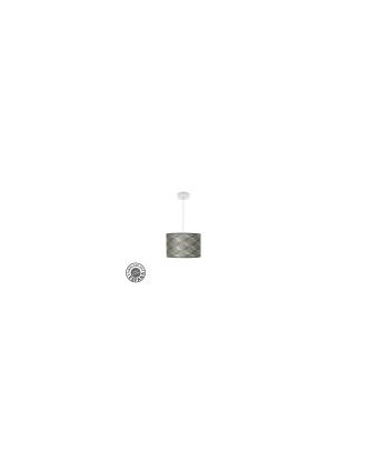 Colgante Moda 1xe27 Blanco/tetris Gris Regx30x30cm