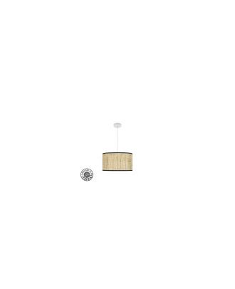 Colgante Moda 2xe27 Blanco/cañizo Oscuro Regx40x40cm C/difusor