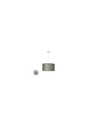 Colgante Moda 2xe27 Blanco/tetris Gris Regx40x40cm C/difusor