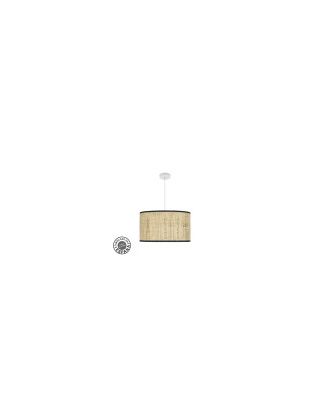 Colgante Moda 3xe27 Blanco/cañizo Oscuro Regx50x50cm C/difusor