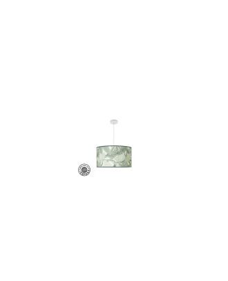 Colgante Moda 3xe27 Blanco/hoja Verde Regx50x50cm C/difusor