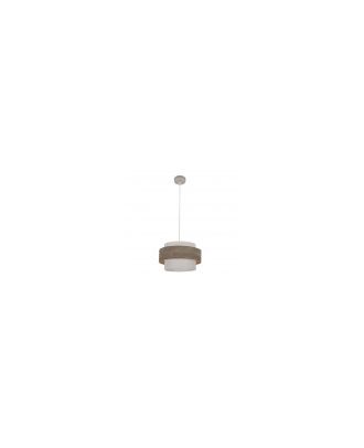 Colgante Myriam 1xe27 Niquel/Madera Gris Regx40x40 Cm