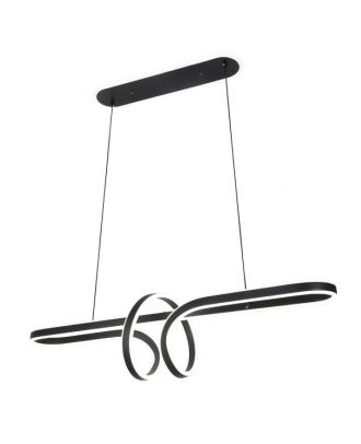 Colgante Nantes Negro 122w 3000-4000-6000k Regx100 X25cm 9760lm C/remoto Y Reg.intensidad