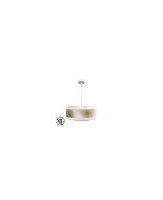 Colgante Nepal 3P 3xe27 Blanco/oro Regx50x50cm