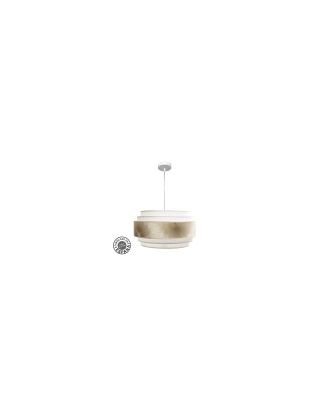 Colgante Nepal 5P 3xe27 Blanco/oro Regx50x50cm