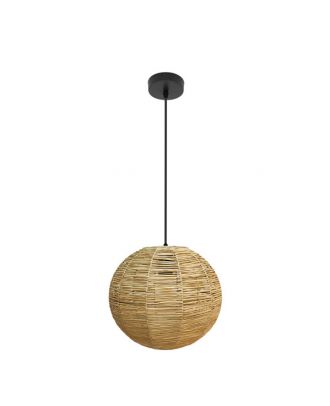 Colgante Orfeo 1xe27 Negro/natural Regx30x30cm Vegetal Marino