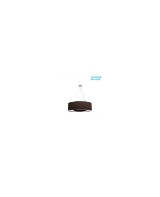 Colgante Peq. Haiti 4xe27 Cromo/Marron Regx50x50 Cm