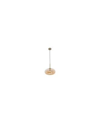 Colgante Pinap 1xe27 Cuero/ambar Regx28x28 Cm