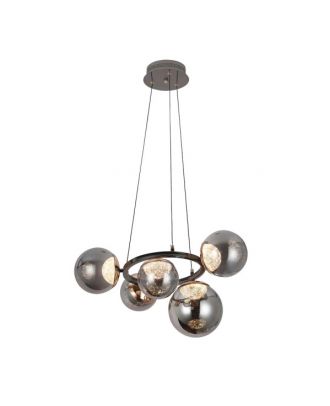 Colgante Pompeya 5l Negro 35w 3000-4000-6000k C/remoto Y Reg.intensidad 3150lm Regx58x58 Cm