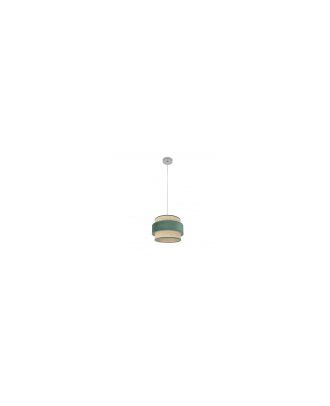 Colgante Reyes 1xe27 Cromo/natural-verde Regx30x30 Cm