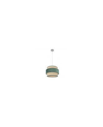 Colgante Reyes 1xe27 Cromo/natural-verde Regx40x40 Cm