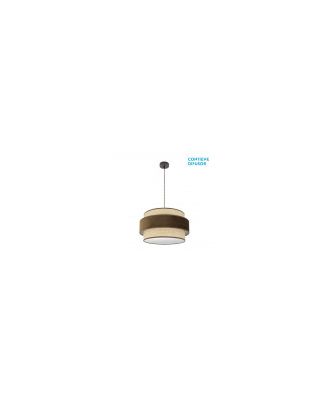 Colgante Reyes 2xe27 Marron/natural-marron Regx50x50 Cm