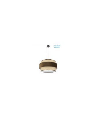 Colgante Reyes 3xe27 Marron/natural-marron Regx60x60 Cm
