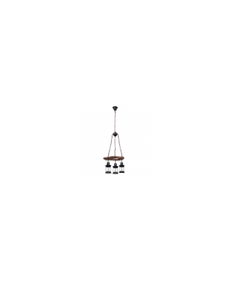 Colgante Rustico Cortijo  3xe27 Marron