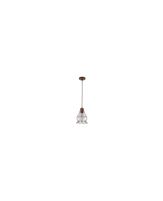 Colgante Rustico Herraje 1xe27  Marron Regx16x16 Cm