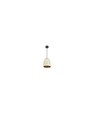 Colgante Tebas Negro/blanco/oro 1xe27 Regx25x25 Cm