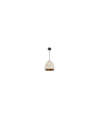 Colgante Tebas Negro/blanco/oro 1xe27 Regx33x33 Cm
