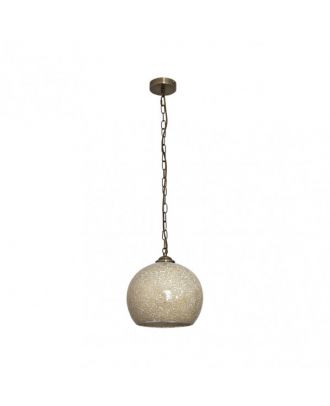 Colgante Tenor 1xe27 Cuero/ambar Mosaico Regx25x25 Cm