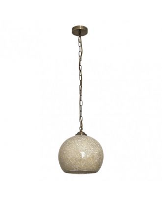 Colgante Tenor 1xe27 Cuero/Ambar Mosaico Regx30x30 Cm