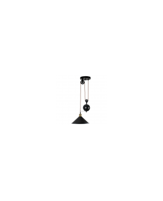 Colgante Triguero 1xe27 Negro Regx29,5d