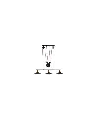 Colgante Triguero 3xe27 Negro Regx22x88 Cm