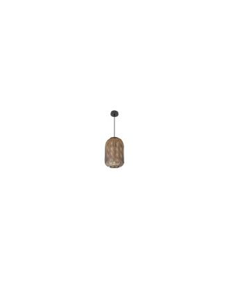 Colgante Trikala Negro/cuero Envejecido 1xe27 Regx26x26 Cm