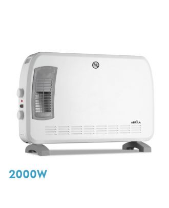 Convector Bengala 2000w Blanco/gris 3potencias funcion Turbo Termost.regulable Seguridad,asa 42,5x61x20,5cm