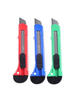 Cuter 18mm Preciso Multicolor Retract. Bloqueo Seg Uridad Ergonomico 0,8x15x4cm