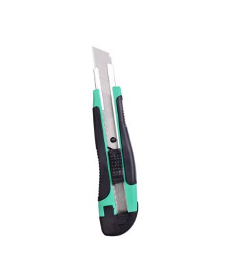 Cuter 18mm Preciso Verde/nego Retractil Guia Inox. Bloqueo Antideslizante Ergonomico Guarda4cuch 2x16,5x3,5cm
